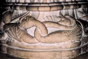 Serpent/Dragon Apprentice Pillar Base, Rosslyn Chapel