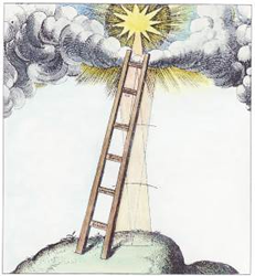 Girona is Jacob’s Ladder in Patrice’s network of portal sites. Image, Robert Fludd 1619, courtesy Adam McLean