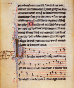 Illuminated Manuscript, French medieval troubadour music, British Library